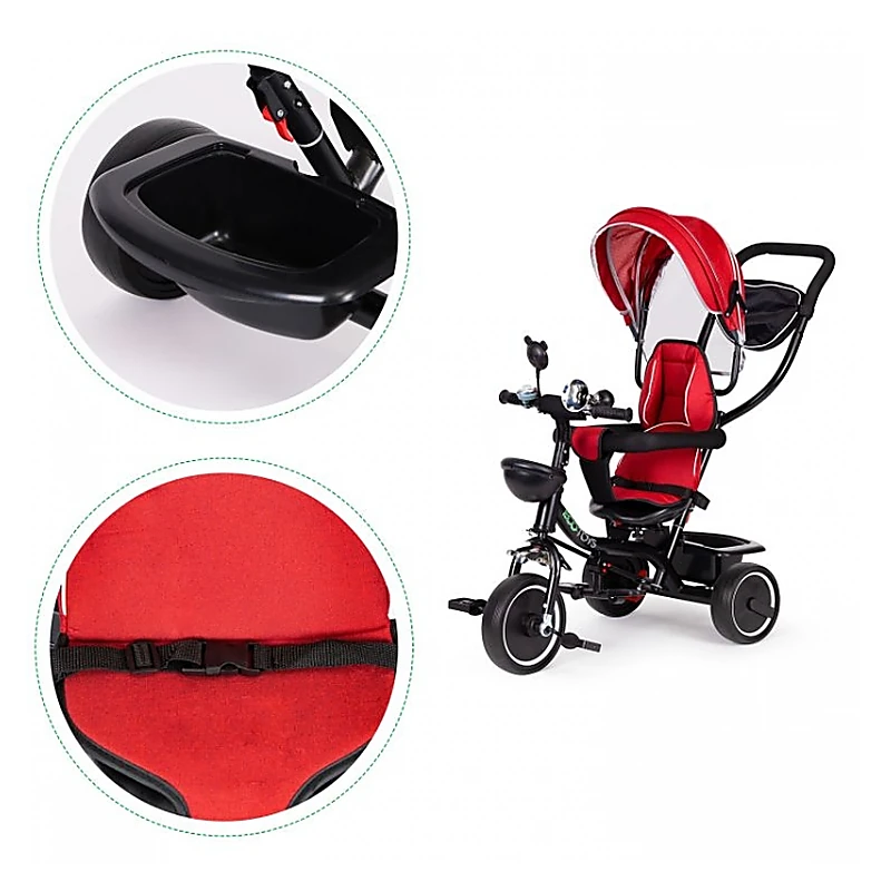 Tricicleta Ecotoys, cu sezut rotativ, JM-066-9 - Rosu [5]