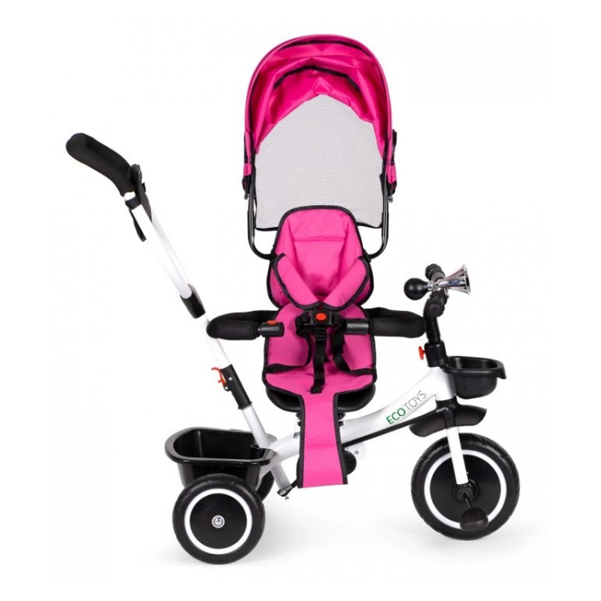 Tricicleta Ecotoys, functie rotire 360° - Roz [3]