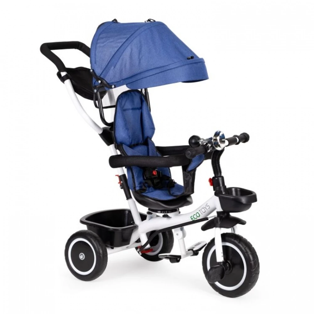 Tricicleta Ecotoys, functie rotire 360° - Albastru [1]