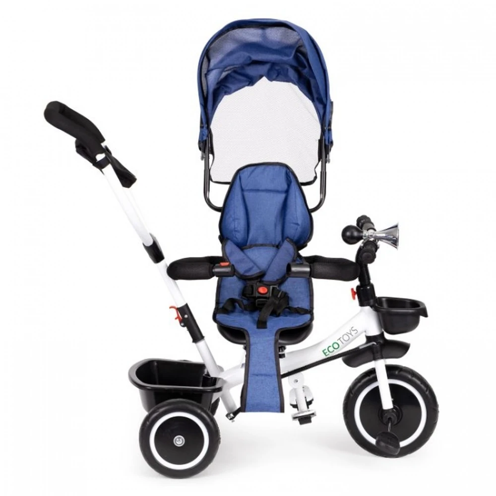 Tricicleta Ecotoys, functie rotire 360° - Albastru [3]