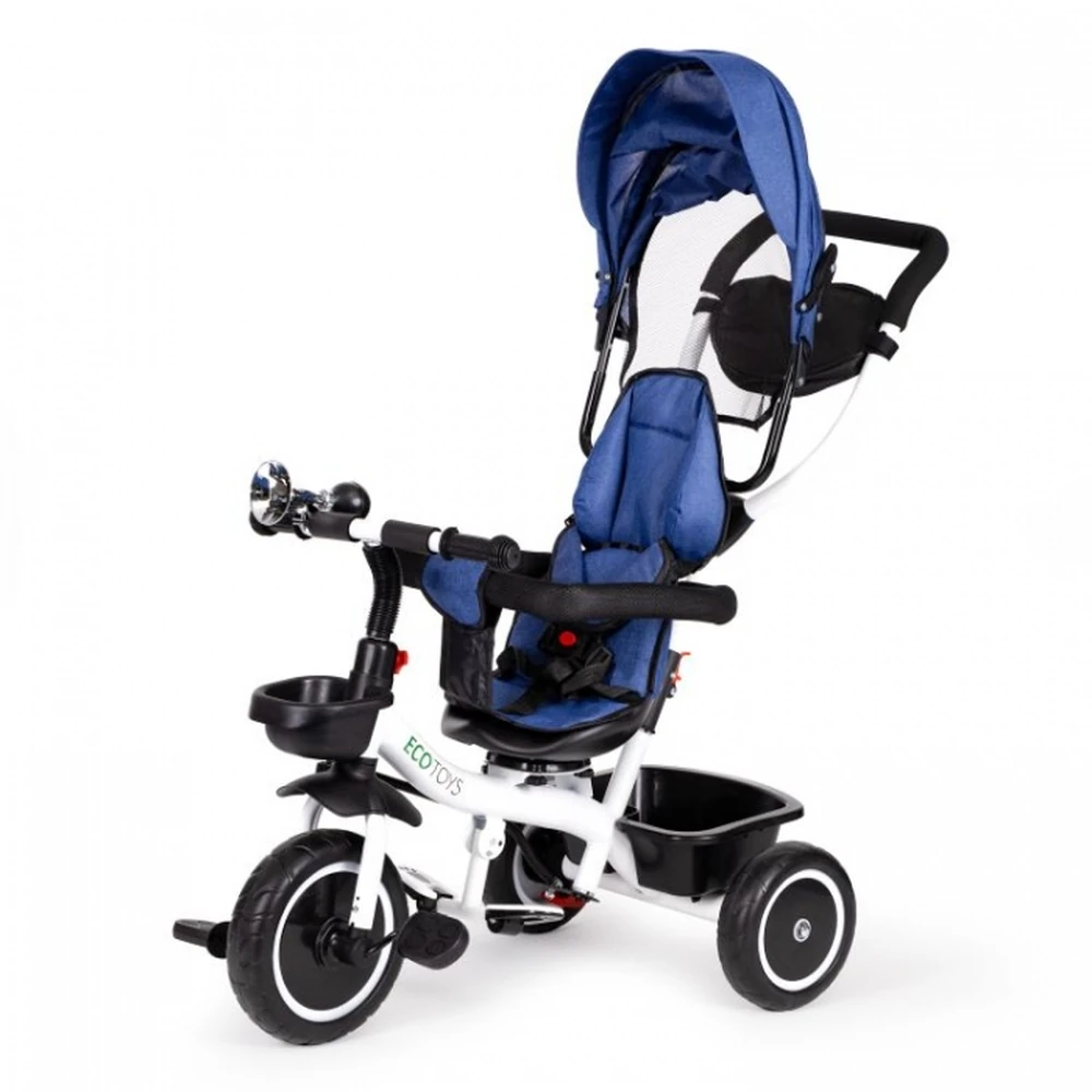 Tricicleta Ecotoys, functie rotire 360° - Albastru [4]