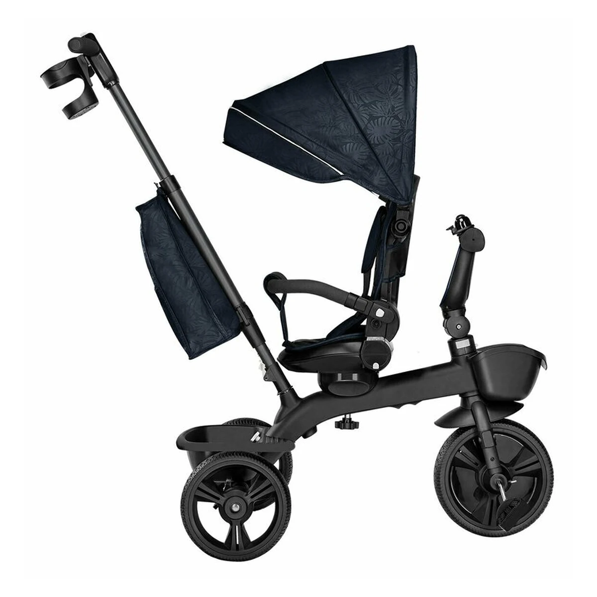 Lionelo - Tricicleta Kori, Cu suport de picioare, Control al directiei, Scaun reversibil, Rotire 360 grade, Pliabila, Conform cu standardul european de securitate EN71, Blue Navy [18]