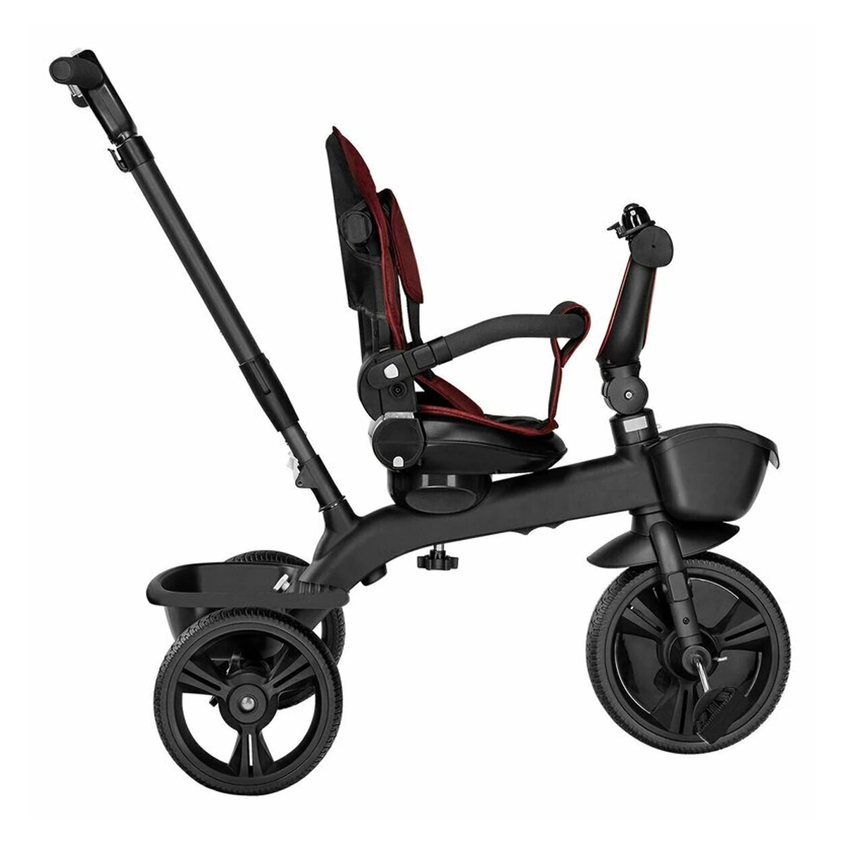 Lionelo - Tricicleta Kori, Cu suport de picioare, Control al directiei, Scaun reversibil, Rotire 360 grade, Pliabila, Conform cu standardul europeane de securitate EN71, Red Burgundy [18]