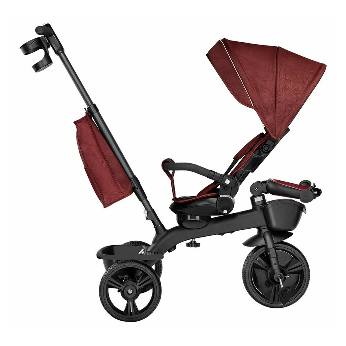 Lionelo - Tricicleta Kori, Cu suport de picioare, Control al directiei, Scaun reversibil, Rotire 360 grade, Pliabila, Conform cu standardul europeane de securitate EN71, Red Burgundy [13]