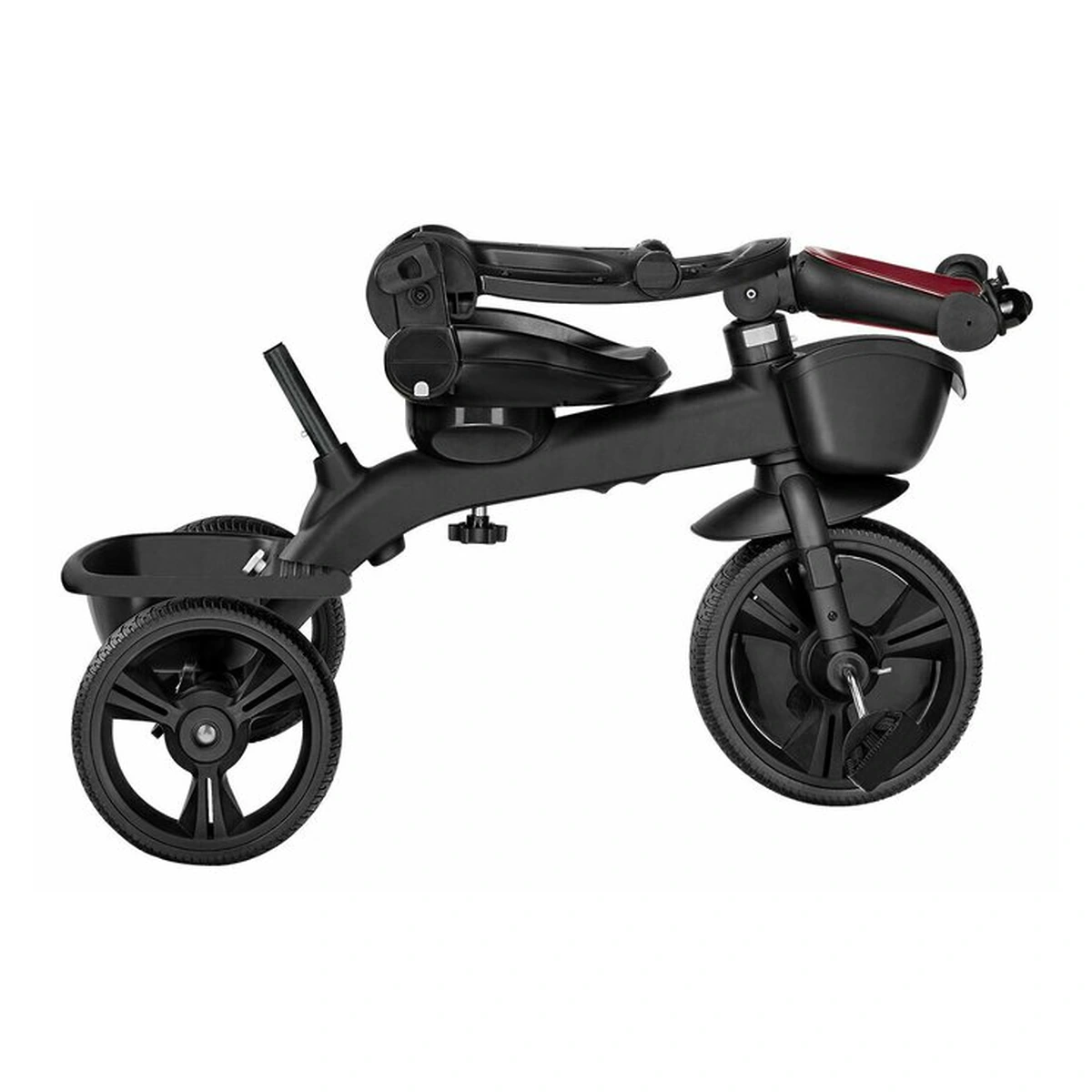 Lionelo - Tricicleta Kori, Cu suport de picioare, Control al directiei, Scaun reversibil, Rotire 360 grade, Pliabila, Conform cu standardul europeane de securitate EN71, Red Burgundy [20]