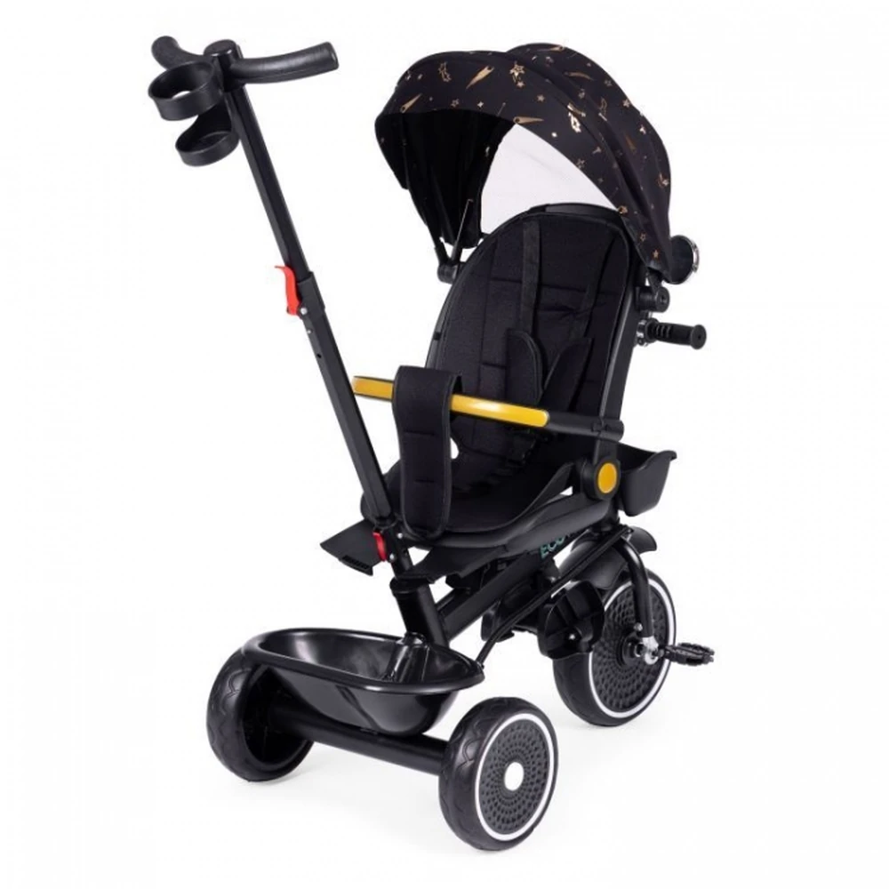 Tricicleta pentru copii, scaun rotativ 360°, Ecotoys - Negru [3]