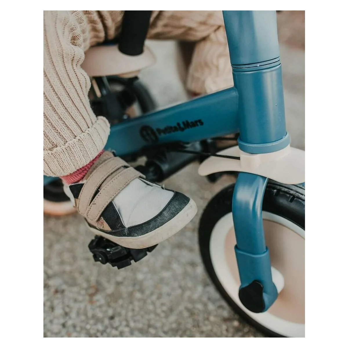 Tricicleta, Petite&Mars, Turbo, 5 in 1, Multifunctionala, Vehicul de impins, Bicicleta cu/fara pedale, Cu maner de ghidaj, Detasabil, Roti din cauciuc, Pana la 25 kg, 1.5-5 ani, Ocean Blue [15]