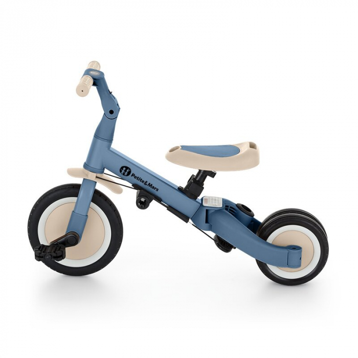 Tricicleta, Petite&Mars, Turbo, 5 in 1, Multifunctionala, Vehicul de impins, Bicicleta cu/fara pedale, Cu maner de ghidaj, Detasabil, Roti din cauciuc, Pana la 25 kg, 1.5-5 ani, Ocean Blue [9]