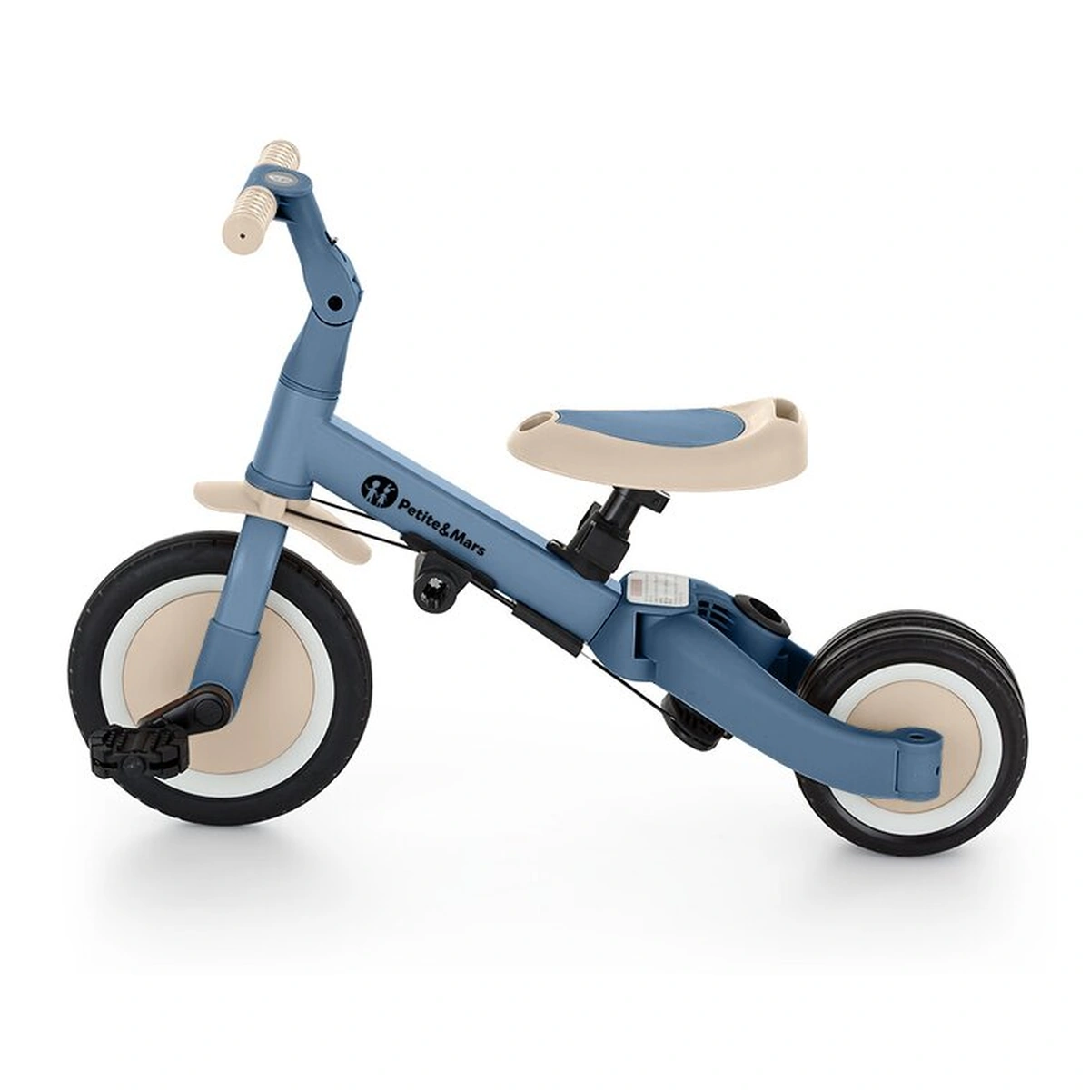 Tricicleta, Petite&Mars, Turbo, 5 in 1, Multifunctionala, Vehicul de impins, Bicicleta cu/fara pedale, Cu maner de ghidaj, Detasabil, Roti din cauciuc, Pana la 25 kg, 1.5-5 ani, Ocean Blue [9]