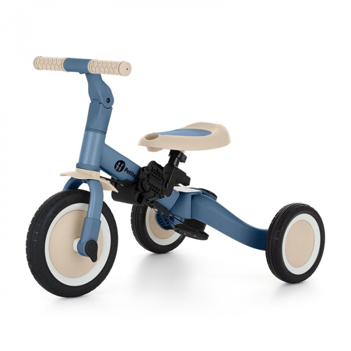 Tricicleta, Petite&Mars, Turbo, 5 in 1, Multifunctionala, Vehicul de impins, Bicicleta cu/fara pedale, Cu maner de ghidaj, Detasabil, Roti din cauciuc, Pana la 25 kg, 1.5-5 ani, Ocean Blue [10]