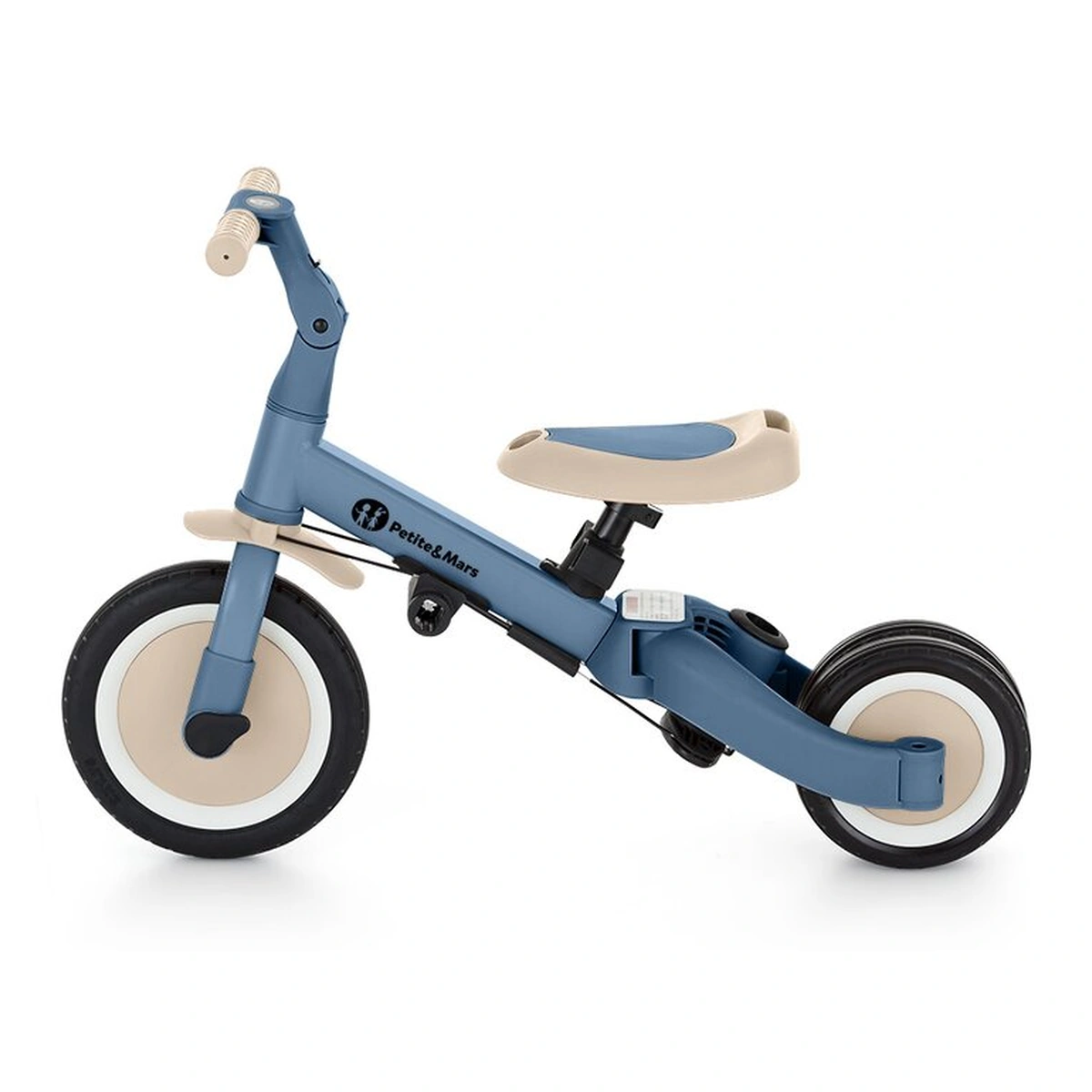 Tricicleta, Petite&Mars, Turbo, 5 in 1, Multifunctionala, Vehicul de impins, Bicicleta cu/fara pedale, Cu maner de ghidaj, Detasabil, Roti din cauciuc, Pana la 25 kg, 1.5-5 ani, Ocean Blue [8]