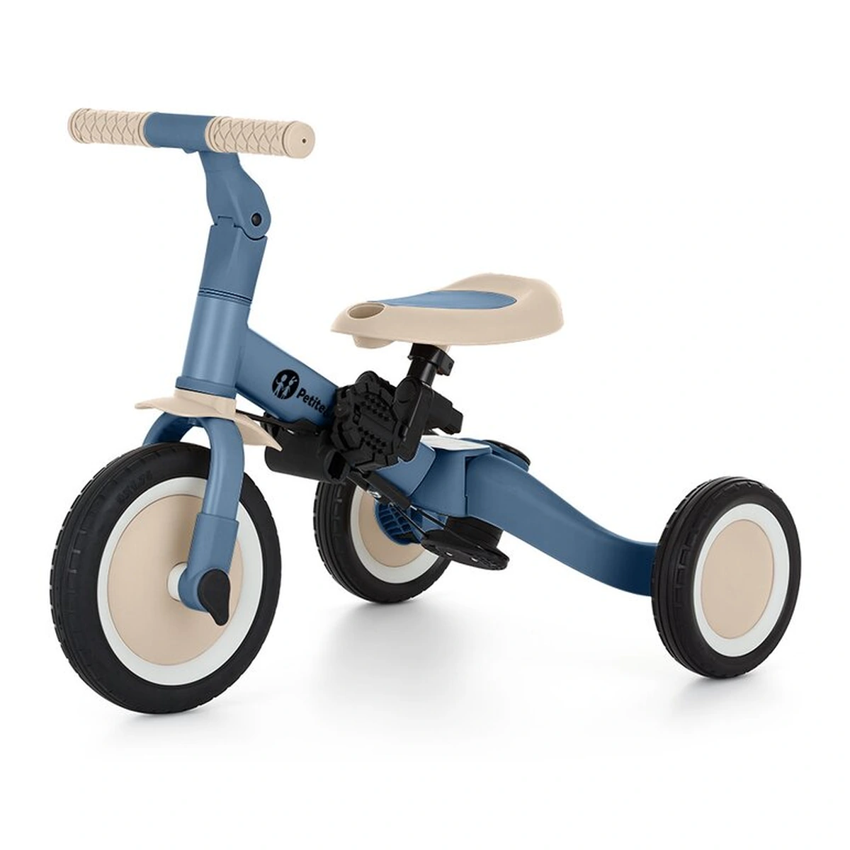 Tricicleta, Petite&Mars, Turbo, 5 in 1, Multifunctionala, Vehicul de impins, Bicicleta cu/fara pedale, Cu maner de ghidaj, Detasabil, Roti din cauciuc, Pana la 25 kg, 1.5-5 ani, Ocean Blue [10]