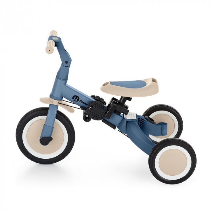Tricicleta, Petite&Mars, Turbo, 5 in 1, Multifunctionala, Vehicul de impins, Bicicleta cu/fara pedale, Cu maner de ghidaj, Detasabil, Roti din cauciuc, Pana la 25 kg, 1.5-5 ani, Ocean Blue [6]