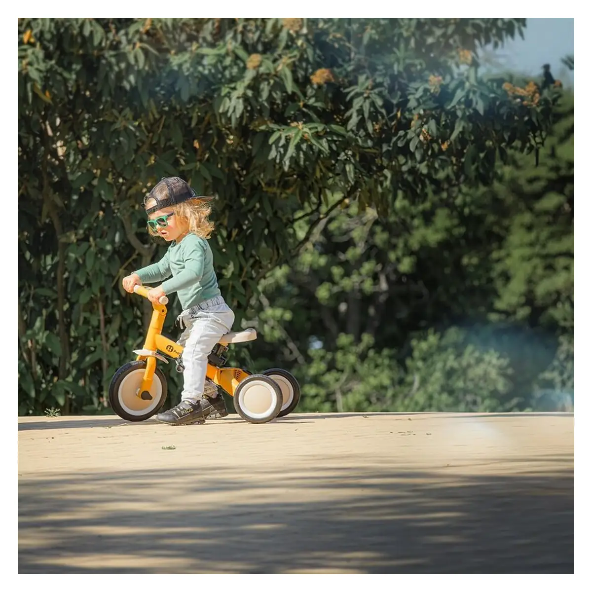 Tricicleta, Petite&Mars, Turbo, 5 in 1, Multifunctionala, Vehicul de impins, Bicicleta cu/fara pedale, Cu maner de ghidaj, Detasabil, Roti din cauciuc, Pana la 25 kg, 1.5-5 ani, Ocean Blue [26]