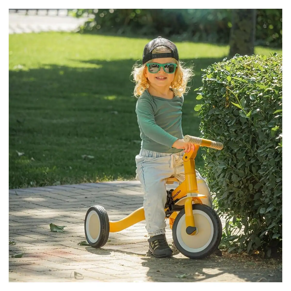 Tricicleta, Petite&Mars, Turbo, 5 in 1, Multifunctionala, Vehicul de impins, Bicicleta cu/fara pedale, Cu maner de ghidaj, Detasabil, Roti din cauciuc, Pana la 25 kg, 1.5-5 ani, Ocean Blue [25]