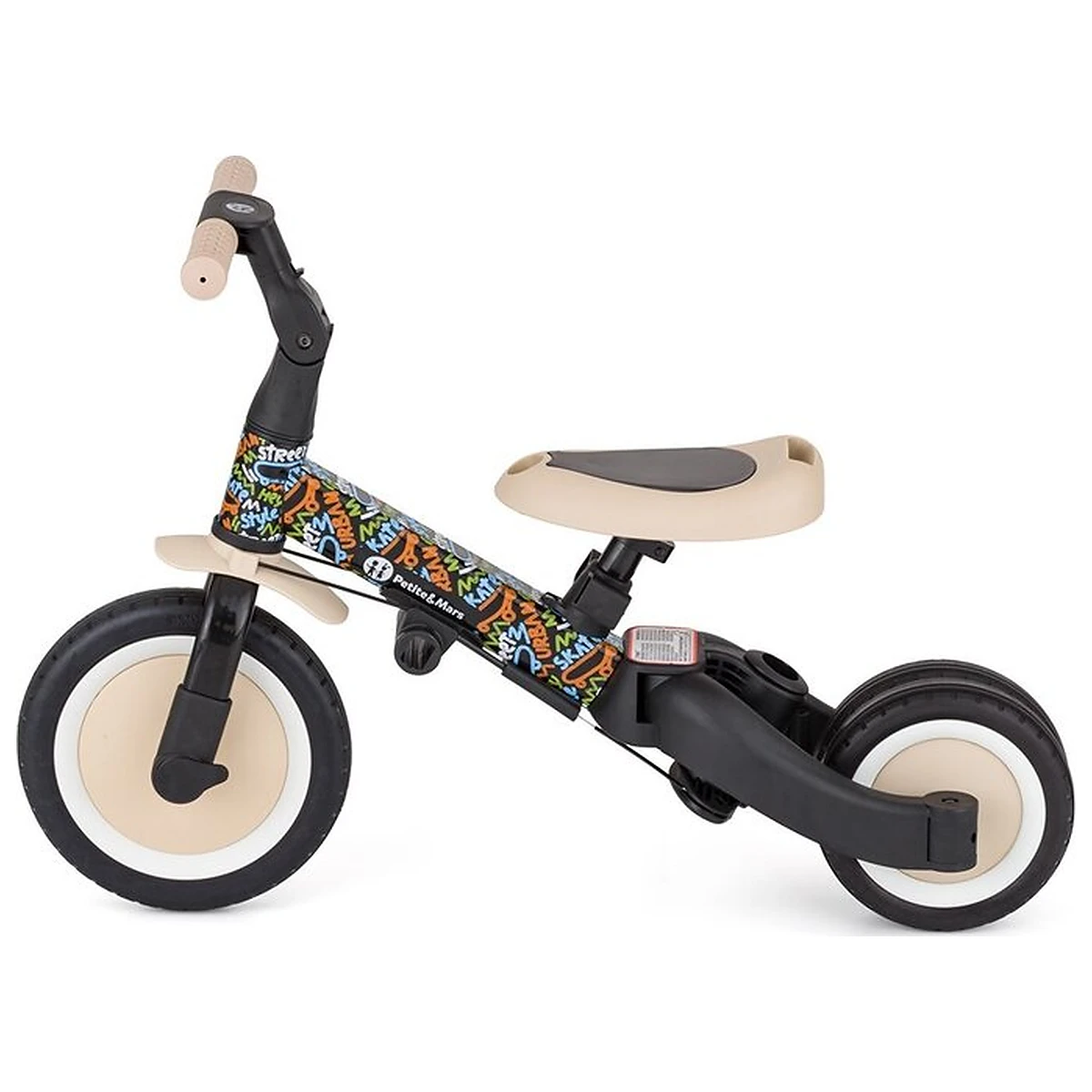 Tricicleta, Petite&Mars, Turbo, Editie limitata, 5 in 1, Multifunctionala, Vehicul de impins, Bicicleta cu/fara pedale, [6]