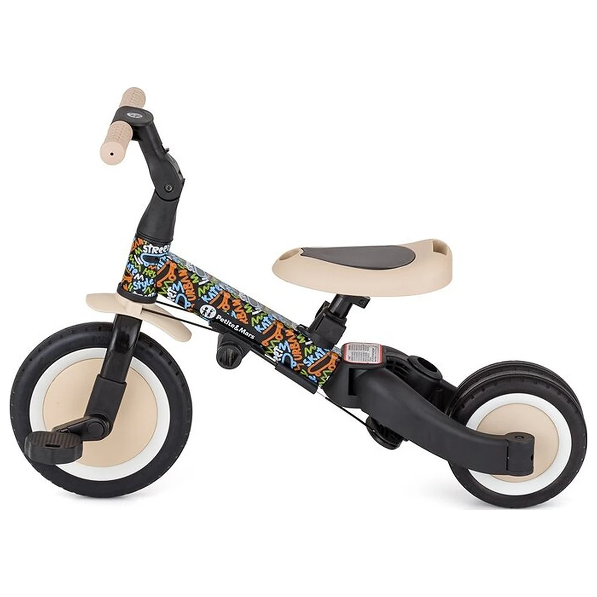 Tricicleta, Petite&Mars, Turbo, Editie limitata, 5 in 1, Multifunctionala, Vehicul de impins, Bicicleta cu/fara pedale, [5]