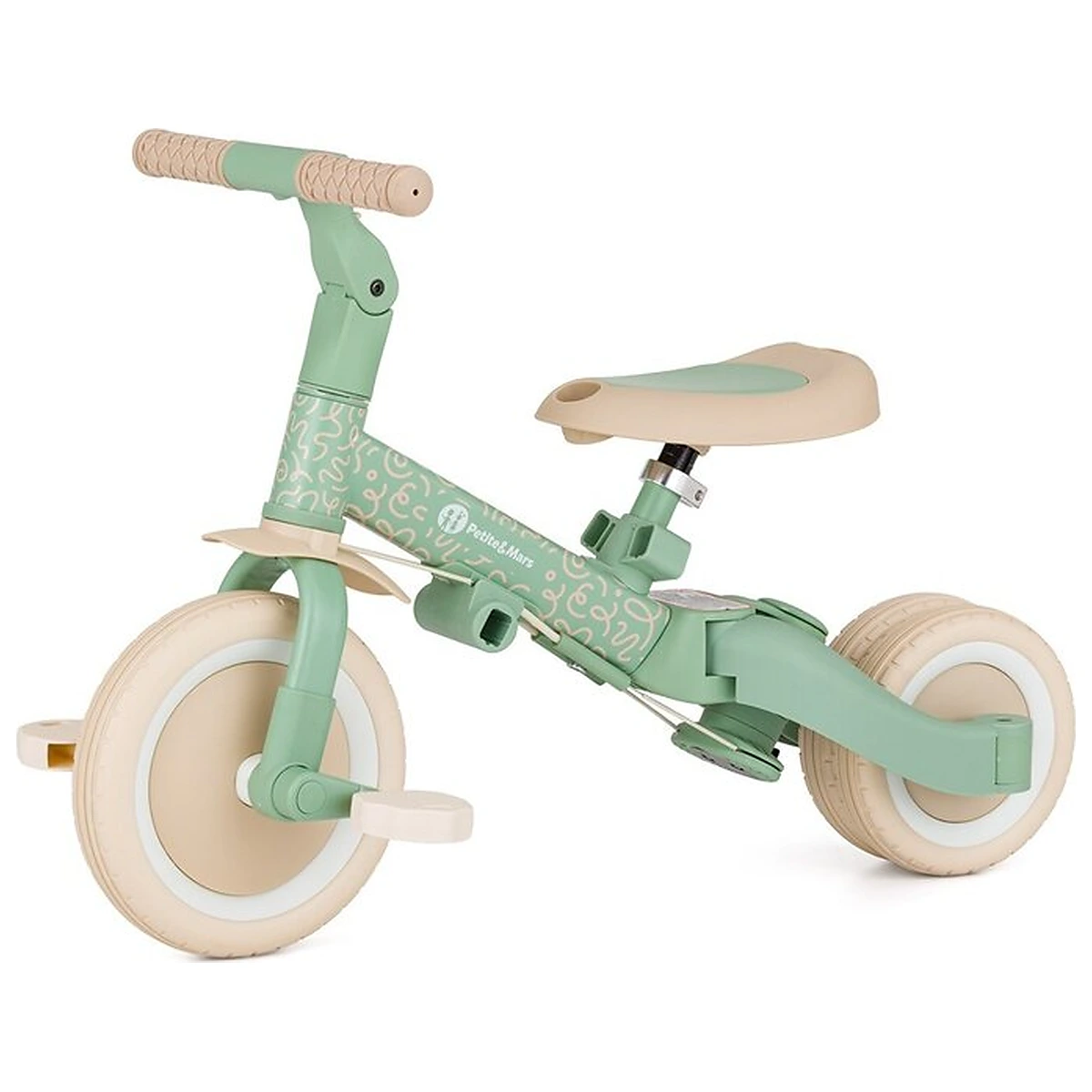 Tricicleta, Petite&Mars, Turbo, Editie limitata, 5 in 1, Multifunctionala, Vehicul de impins, Bicicleta cu/fara pedale, [5]