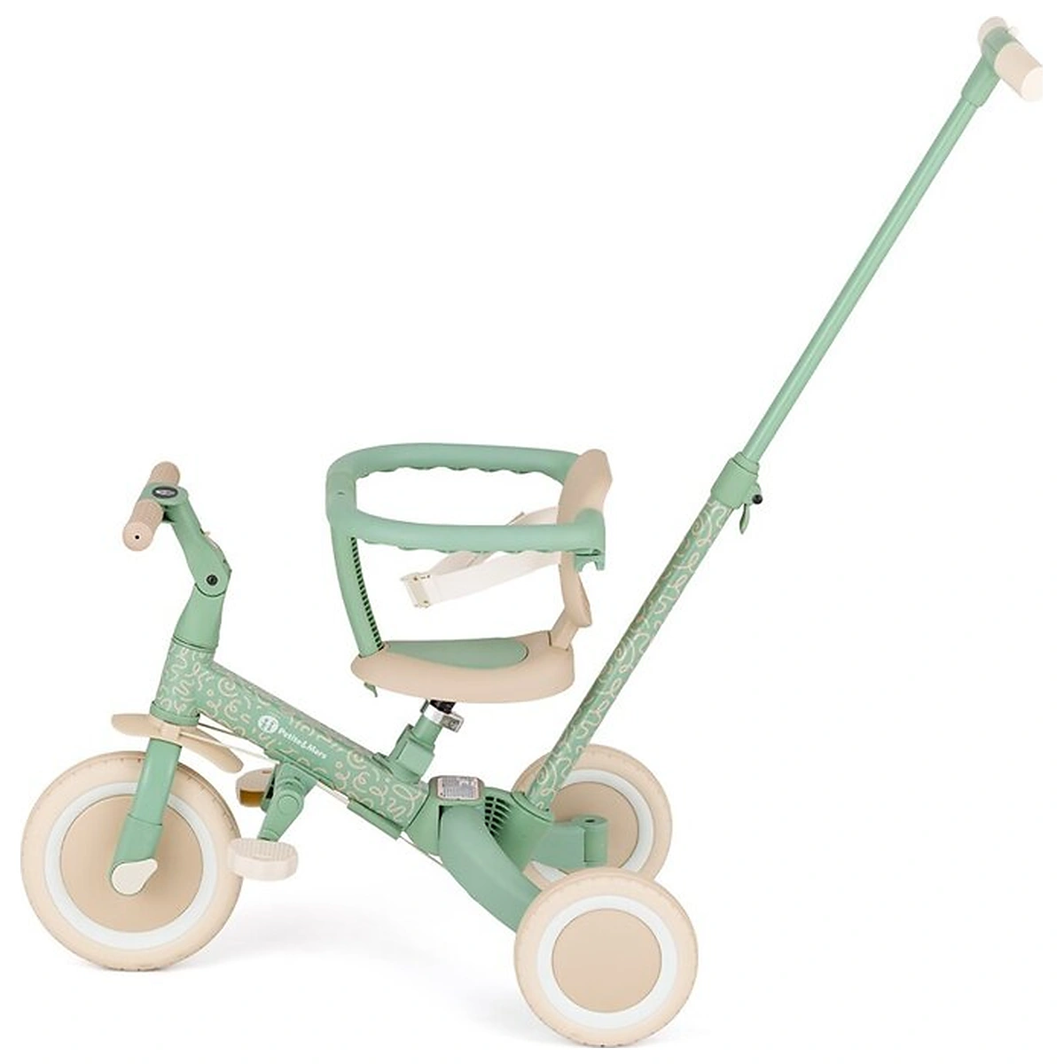 Tricicleta, Petite&Mars, Turbo, Editie limitata, 5 in 1, Multifunctionala, Vehicul de impins, Bicicleta cu/fara pedale, [2]