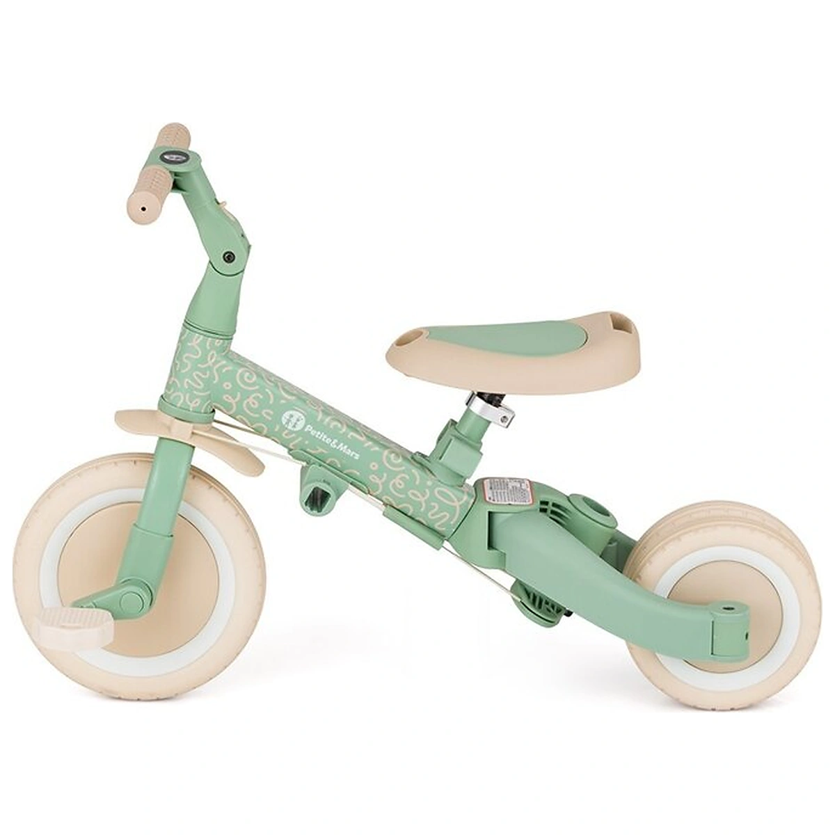 Tricicleta, Petite&Mars, Turbo, Editie limitata, 5 in 1, Multifunctionala, Vehicul de impins, Bicicleta cu/fara pedale, [8]