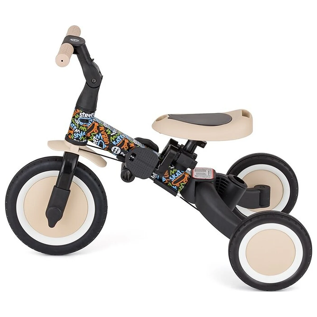 Tricicleta, Petite&Mars, Turbo, Editie limitata, 5 in 1, Multifunctionala, Vehicul de impins, Bicicleta cu/fara pedale, [4]