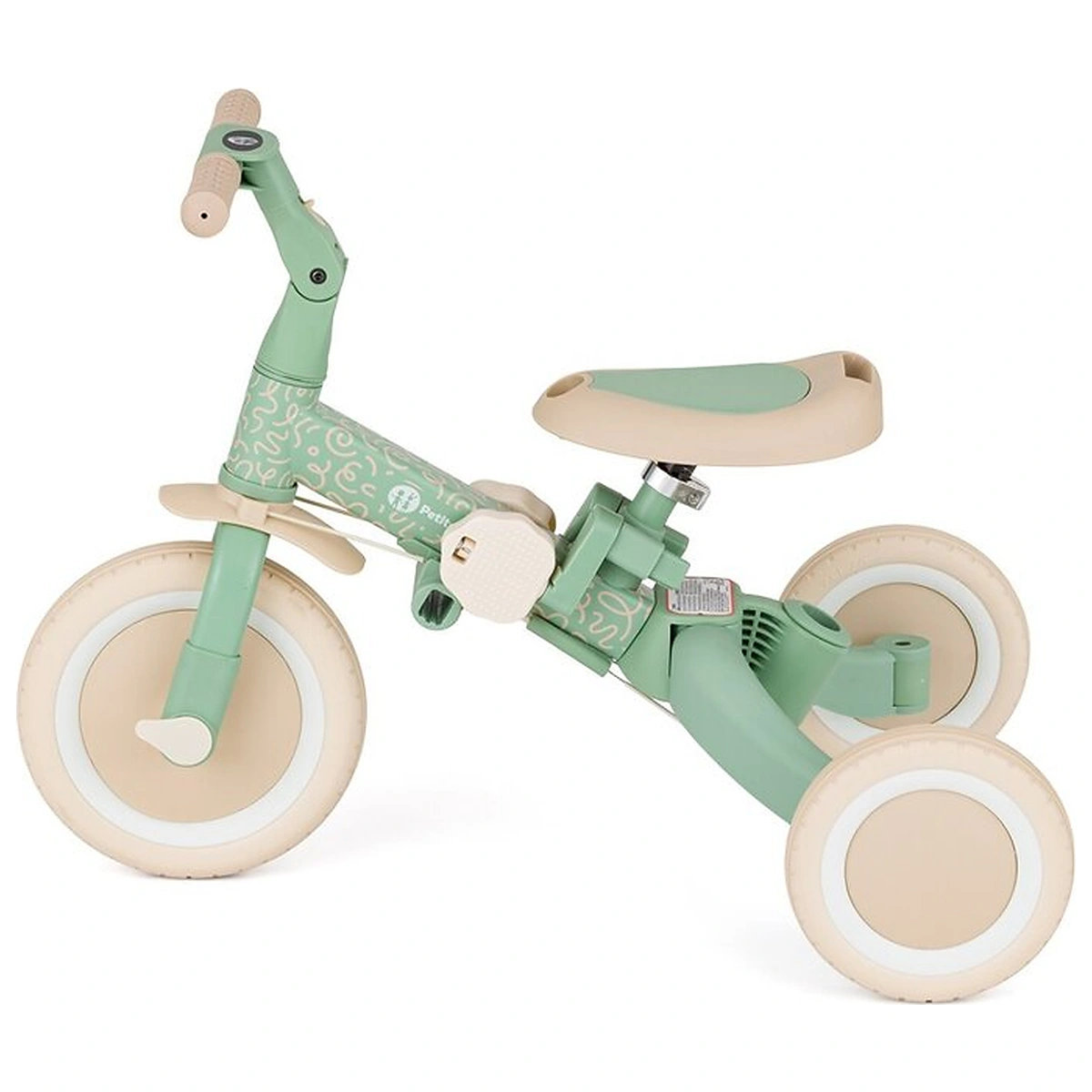 Tricicleta, Petite&Mars, Turbo, Editie limitata, 5 in 1, Multifunctionala, Vehicul de impins, Bicicleta cu/fara pedale, [6]