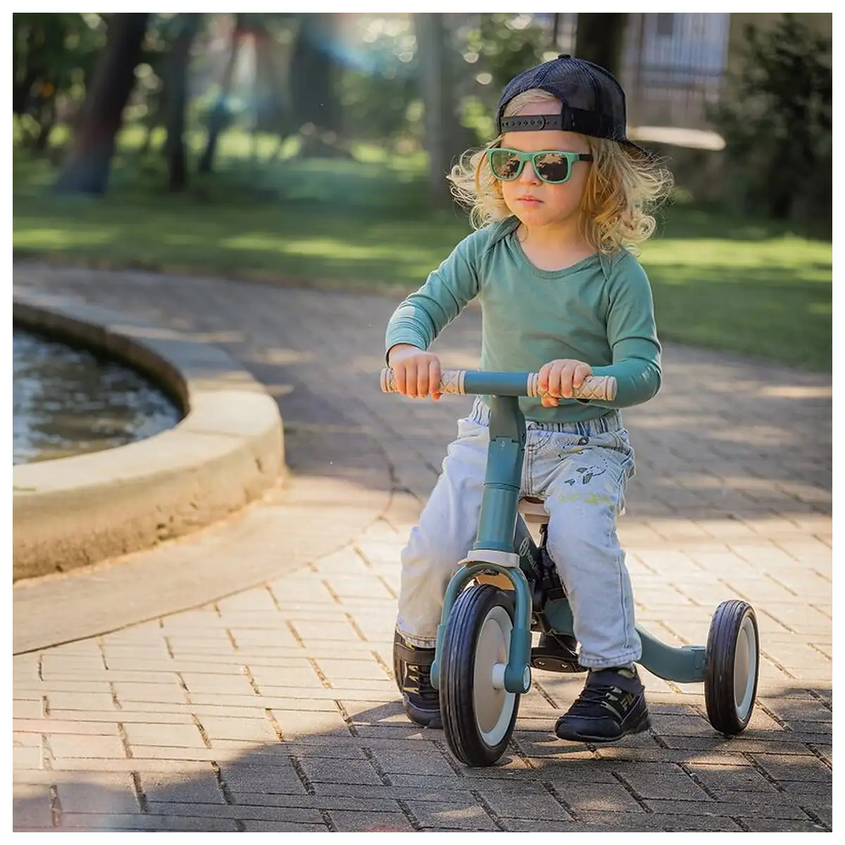 Tricicleta, Petite&Mars, Turbo, Editie limitata, 5 in 1, Multifunctionala, Vehicul de impins, Bicicleta cu/fara pedale, [26]