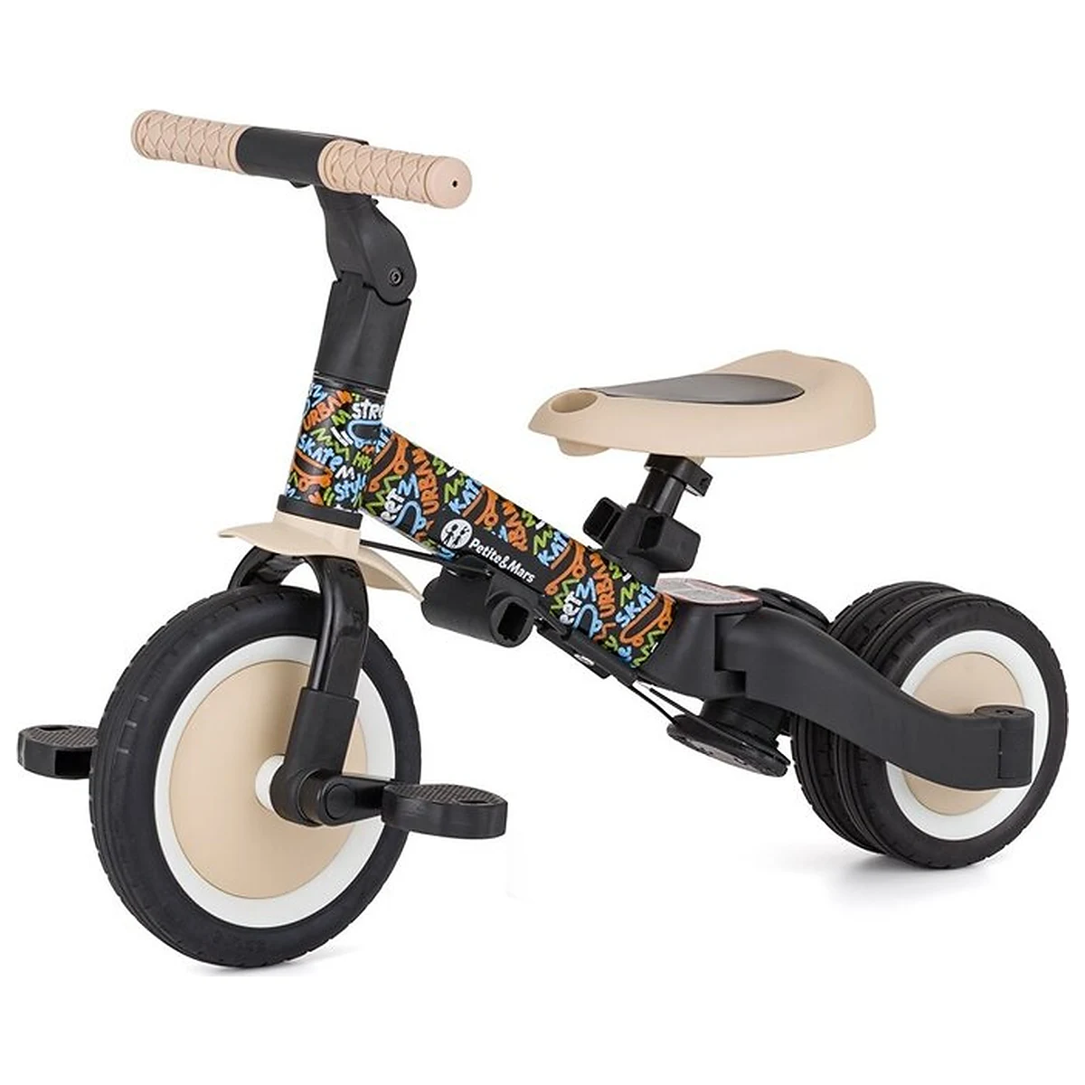 Tricicleta, Petite&Mars, Turbo, Editie limitata, 5 in 1, Multifunctionala, Vehicul de impins, Bicicleta cu/fara pedale, [8]