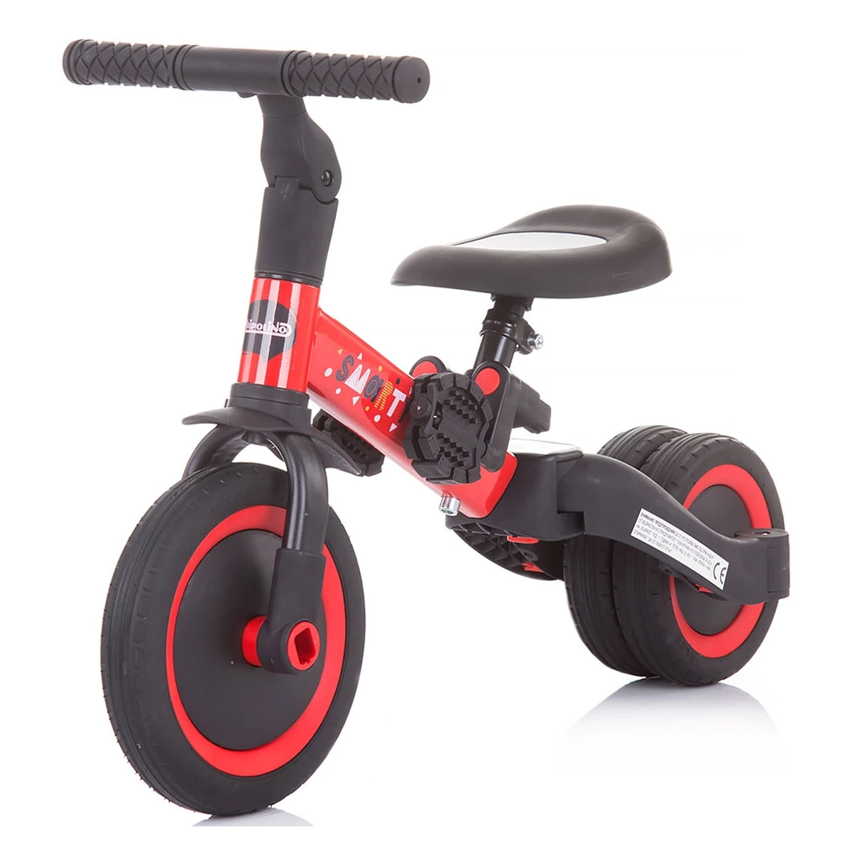 Tricicleta si bicicleta Chipolino Smarty 2 in 1 red [2]