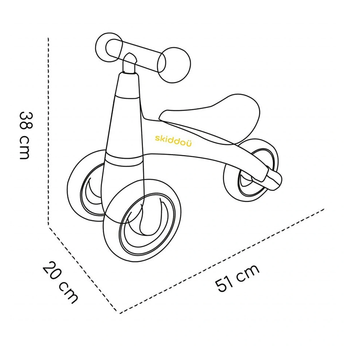 Tricicleta Skiddou Berit Ride-On, Evening Shadow, Gri [12]