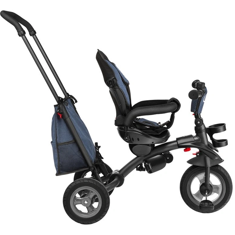 Lionelo - Tricicleta Tris, Mecanism de pedalare libera, Suport picioare, Control al directiei, Scaun reversibil, Rotire 360 grade, Pliabila, Conform cu standardul europeane de securitate EN71, Albastr [10]