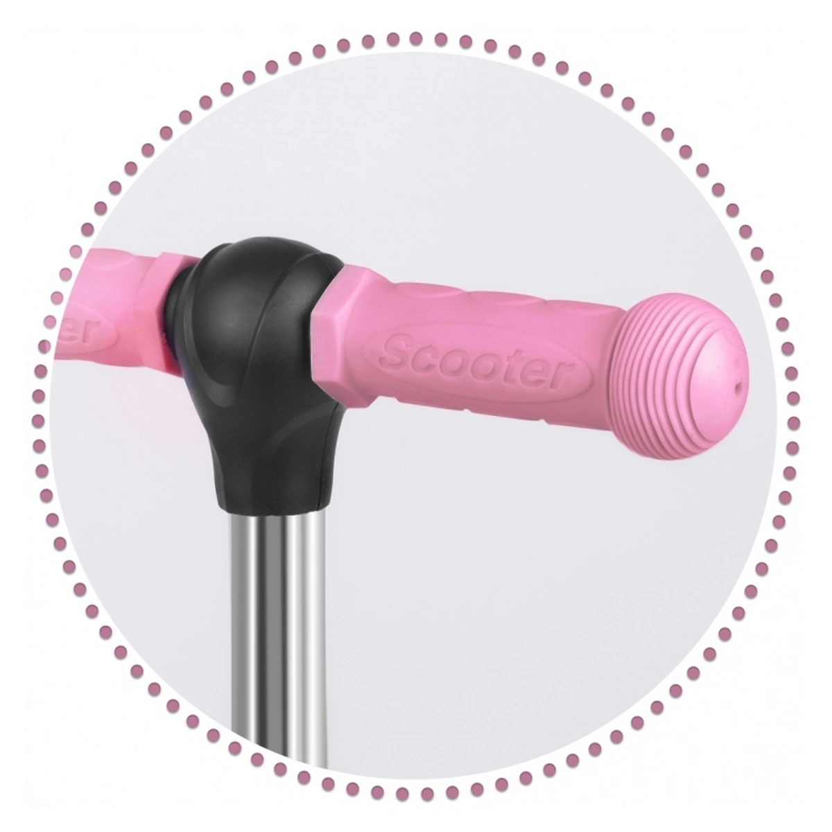 Trotineta 3 in 1 copii Ricokids Todi – Roz, roti LED  Meta descriere: [5]