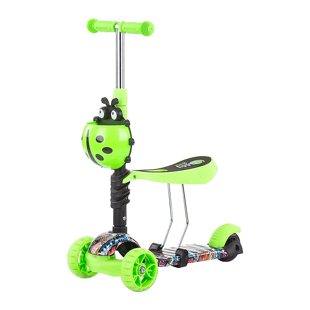 Trotineta Chipolino Kiddy Evo 3 in 1 cu maner green graffiti [4]