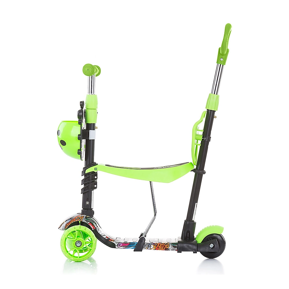 Trotineta Chipolino Kiddy Evo 3 in 1 cu maner green graffiti [2]