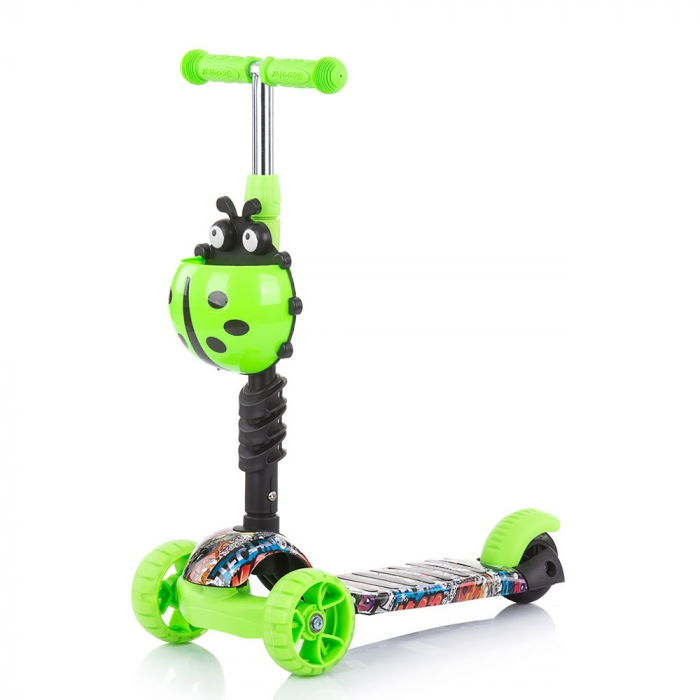 Trotineta Chipolino Kiddy Evo 3 in 1 cu maner green graffiti [8]