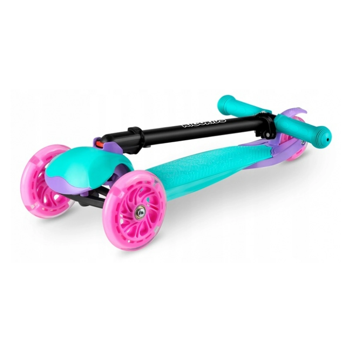 Trotineta copii Ricokids Loco – Turcoaz cu roz, roti LED [8]
