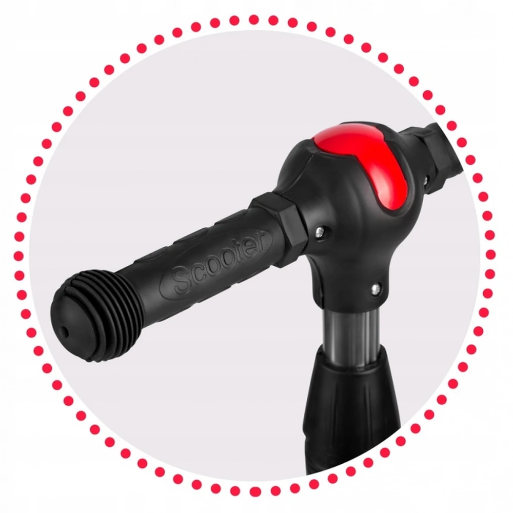 Trotineta Cu Roti Cu Led Ricokids Piko Negru - Alb - Rosu [3]