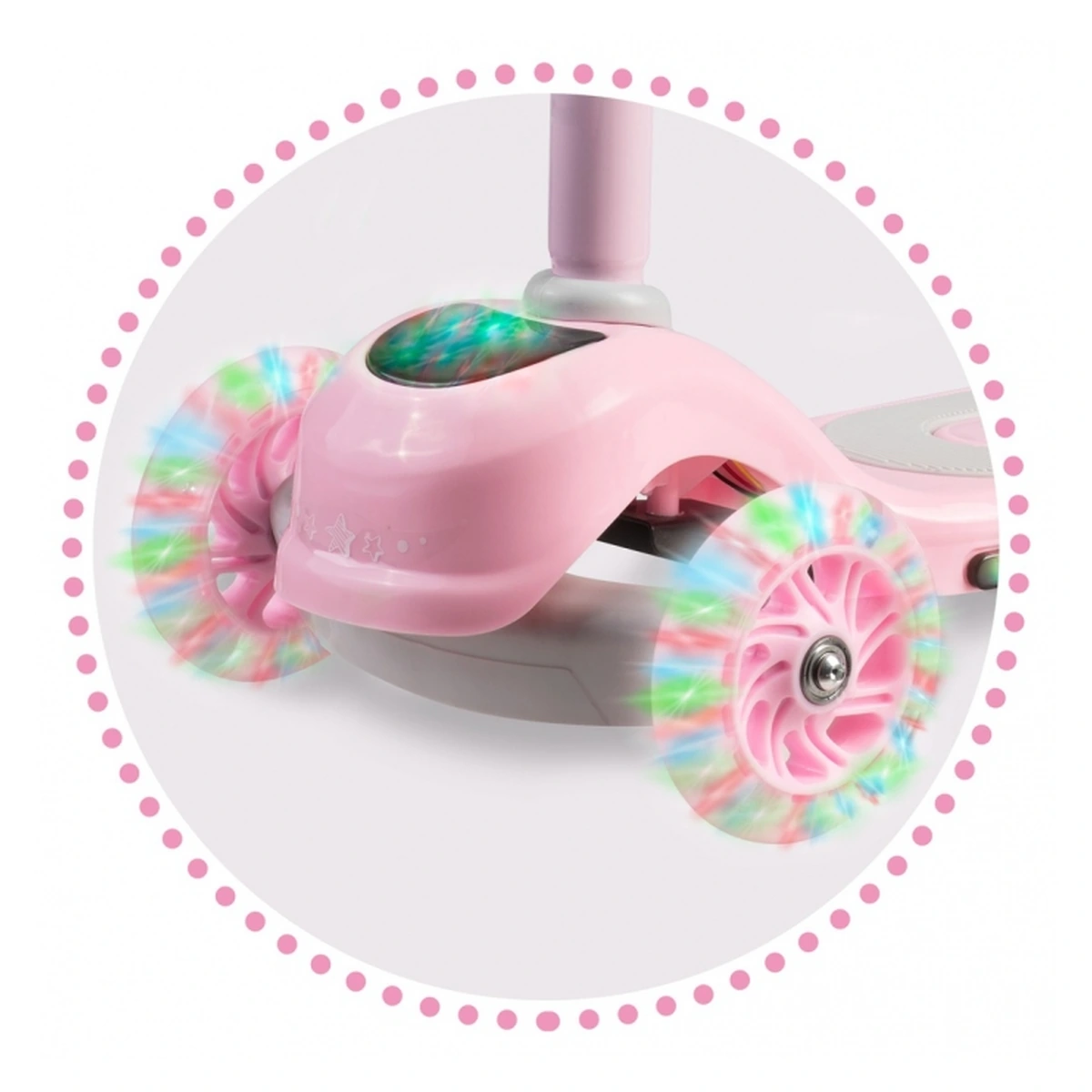 Trotineta copii Ricokids Piko – Roz, roti LED, ghidon reglabil [2]