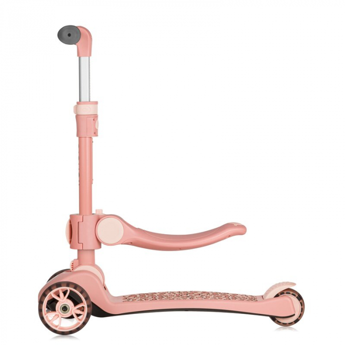 Trotineta, Lionelo, Franky, Pliabila, Pana la 50 kg, Sezut detasabil, Roti cu LED, 12 luni+, Pink Rose [13]