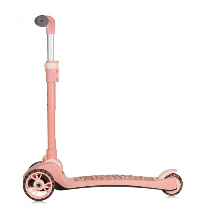 Trotineta, Lionelo, Franky, Pliabila, Pana la 50 kg, Sezut detasabil, Roti cu LED, 12 luni+, Pink Rose [14]