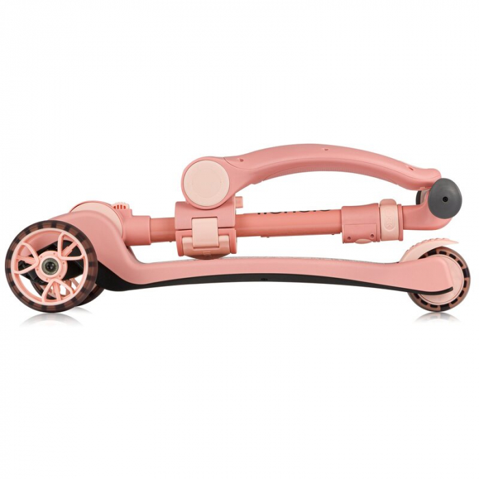 Trotineta, Lionelo, Franky, Pliabila, Pana la 50 kg, Sezut detasabil, Roti cu LED, 12 luni+, Pink Rose [24]