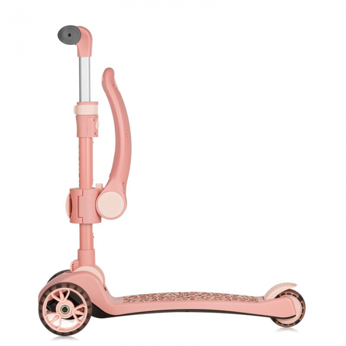 Trotineta, Lionelo, Franky, Pliabila, Pana la 50 kg, Sezut detasabil, Roti cu LED, 12 luni+, Pink Rose [11]