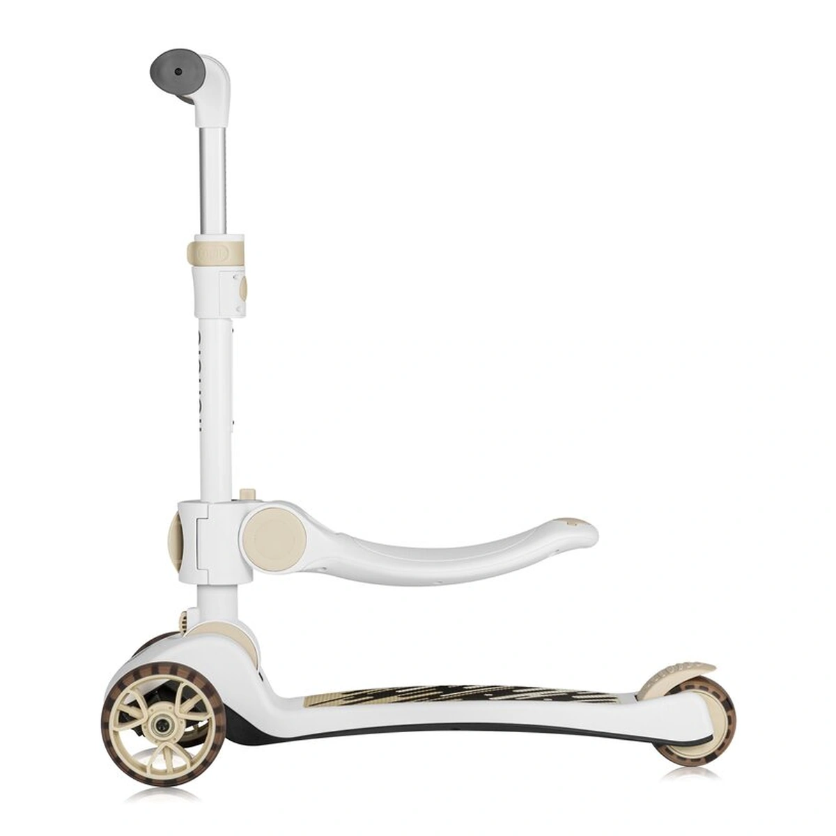 Trotineta, Lionelo, Franky, Pliabila, Pana la 50 kg, Sezut detasabil, Roti cu LED, 12 luni+, Beige [14]