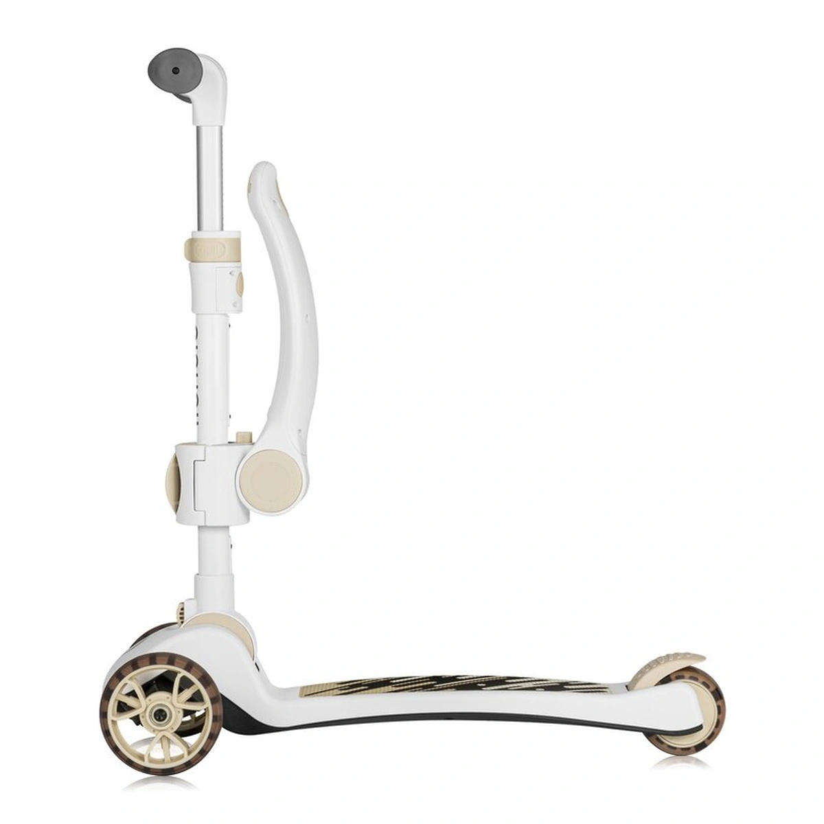 Trotineta, Lionelo, Franky, Pliabila, Pana la 50 kg, Sezut detasabil, Roti cu LED, 12 luni+, Beige [12]