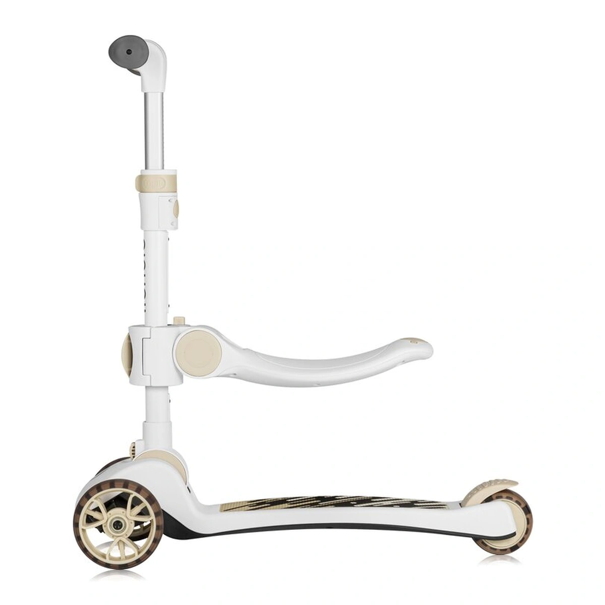 Trotineta, Lionelo, Franky, Pliabila, Pana la 50 kg, Sezut detasabil, Roti cu LED, 12 luni+, Beige [13]