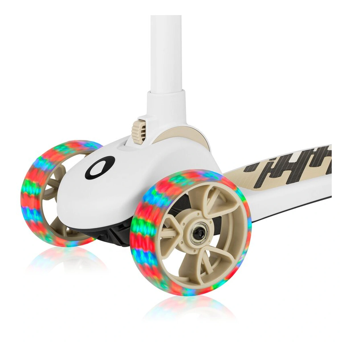 Trotineta, Lionelo, Franky, Pliabila, Pana la 50 kg, Sezut detasabil, Roti cu LED, 12 luni+, Beige [17]