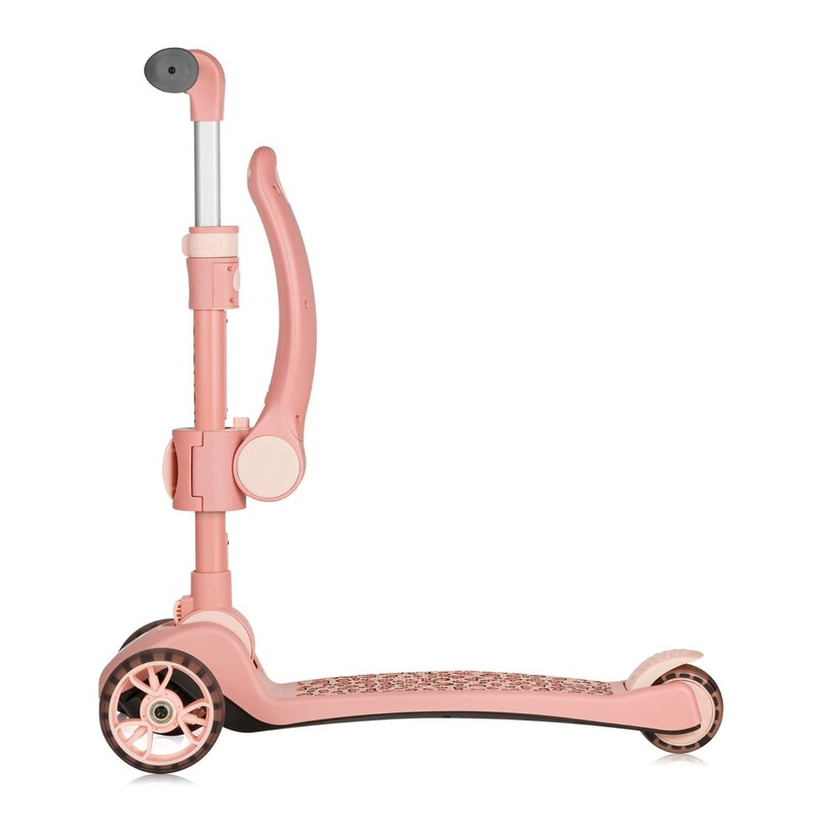 Trotineta, Lionelo, Franky, Pliabila, Pana la 50 kg, Sezut detasabil, Roti cu LED, 12 luni+, Pink Rose [12]