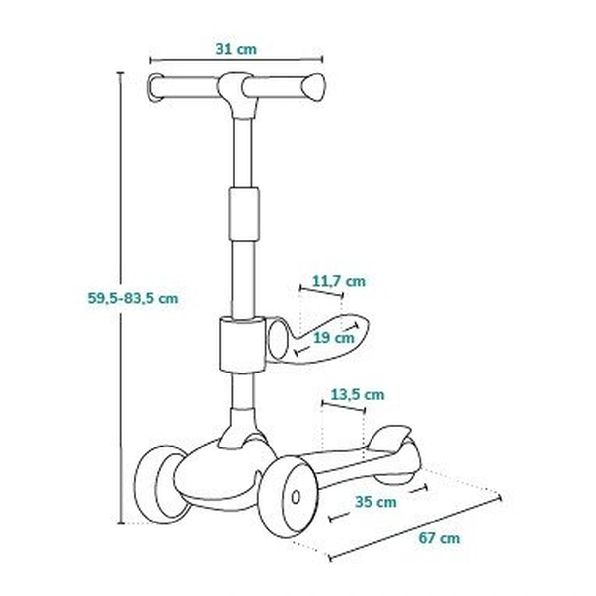 Trotineta, Lionelo, Franky, Pliabila, Pana la 50 kg, Sezut detasabil, Roti cu LED, 12 luni+, Pink Rose [28]