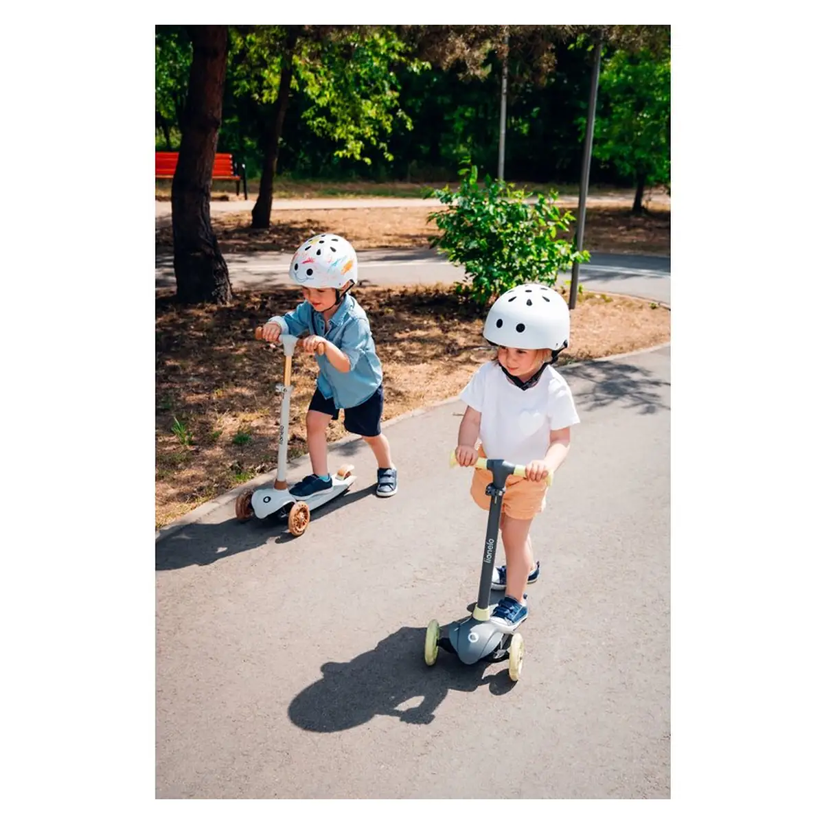 Trotineta, Lionelo, Jessy, Pana la 50 Kg, lumini LED, 3 ani+, Maro [22]