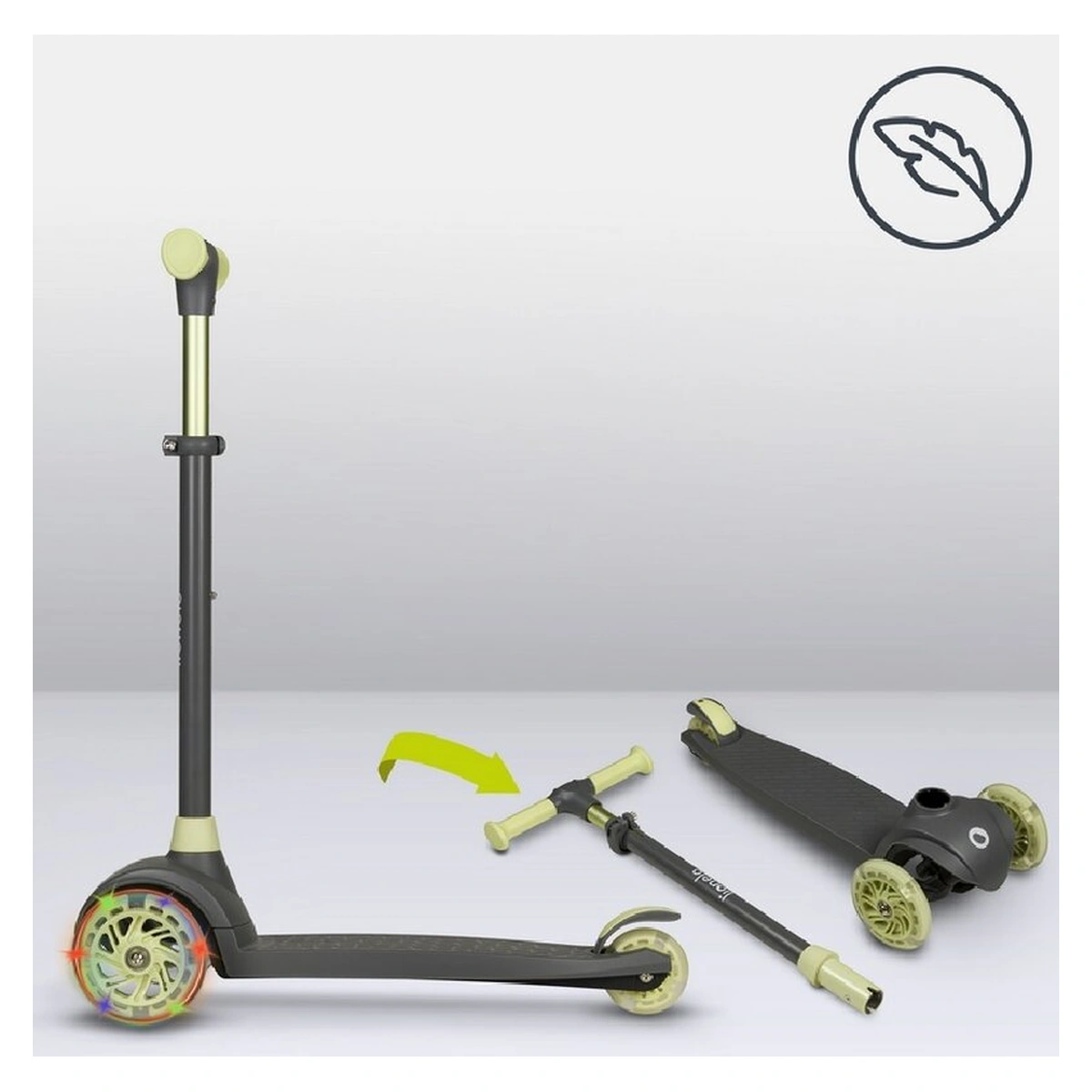 Trotineta, Lionelo, Jessy, Pana la 50 Kg, lumini LED, 3 ani+, Verde [28]